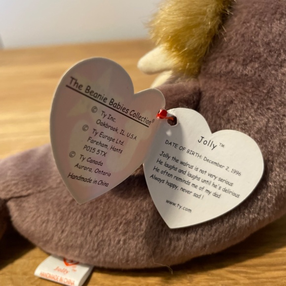 Ty Beanie Babies Jolly Walrus Brown 1996 – New Tag Protector VINTAGE - Picture 3 of 7